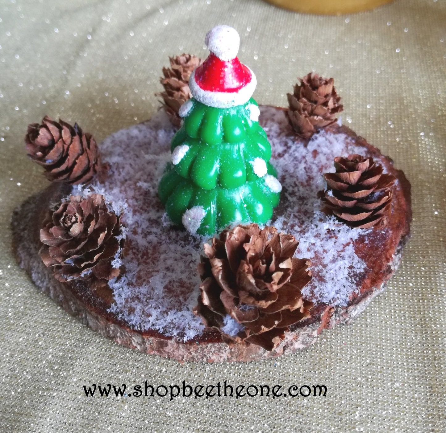 Décorations de Noël - Décors sur rondin de bois sapin ou Père Noël