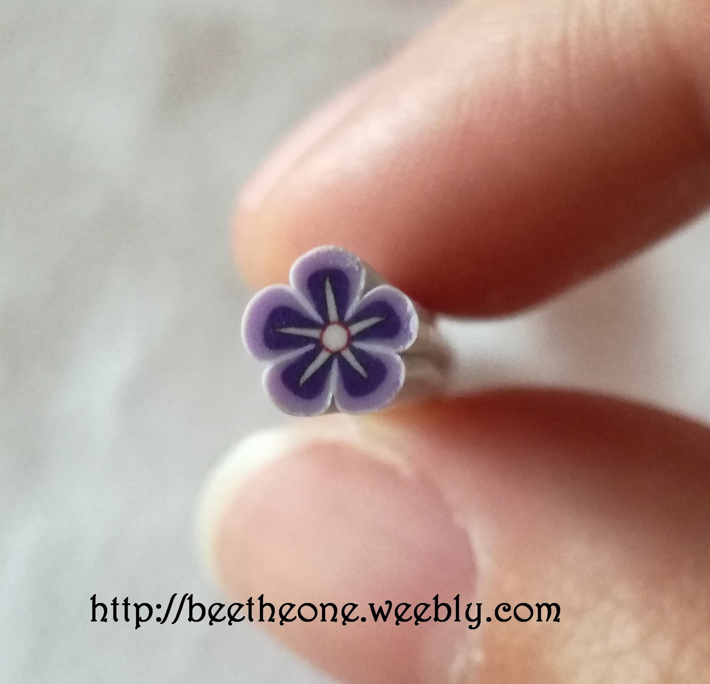 Cannes Bâton Fimo Pâte Polymère - Camaïeu de Fleurs bleu, vert, violet