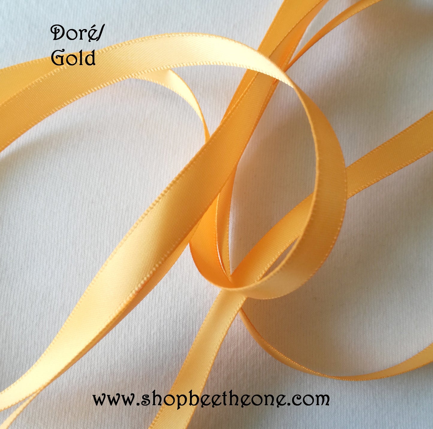 Ruban de satin - 10 mm x 1 m - Double face - 2 coloris