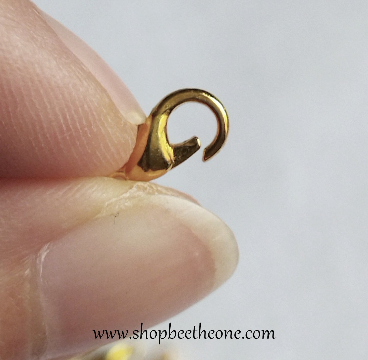 Fermoir mousqueton pince "homard" - 10 x 5 mm - Doré ou doré clair