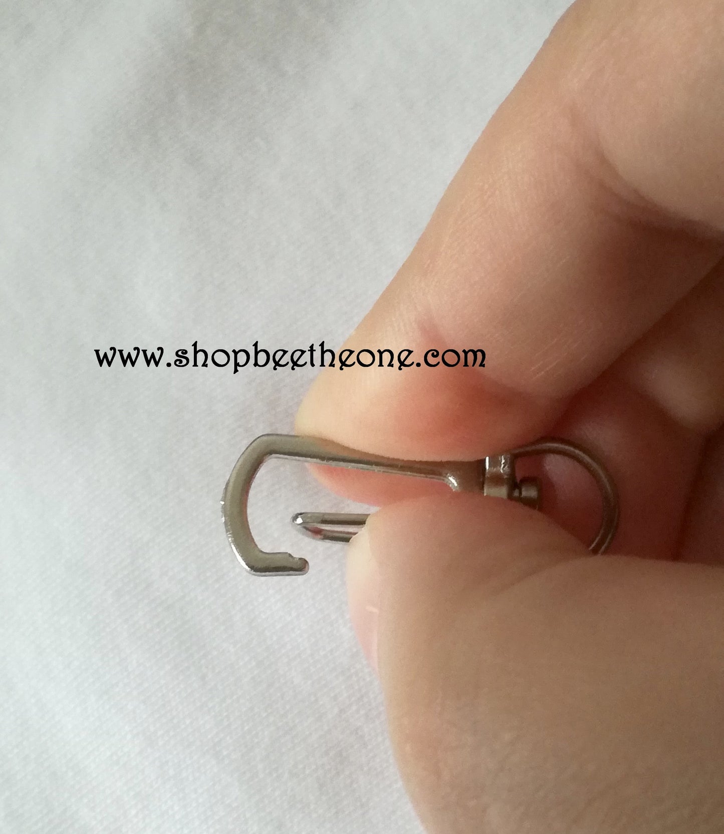 Attache Fermoir clip poussoir à pivot rotatif - pour porte-clé, sacs, décoration... - 2 tailles - Argenté
