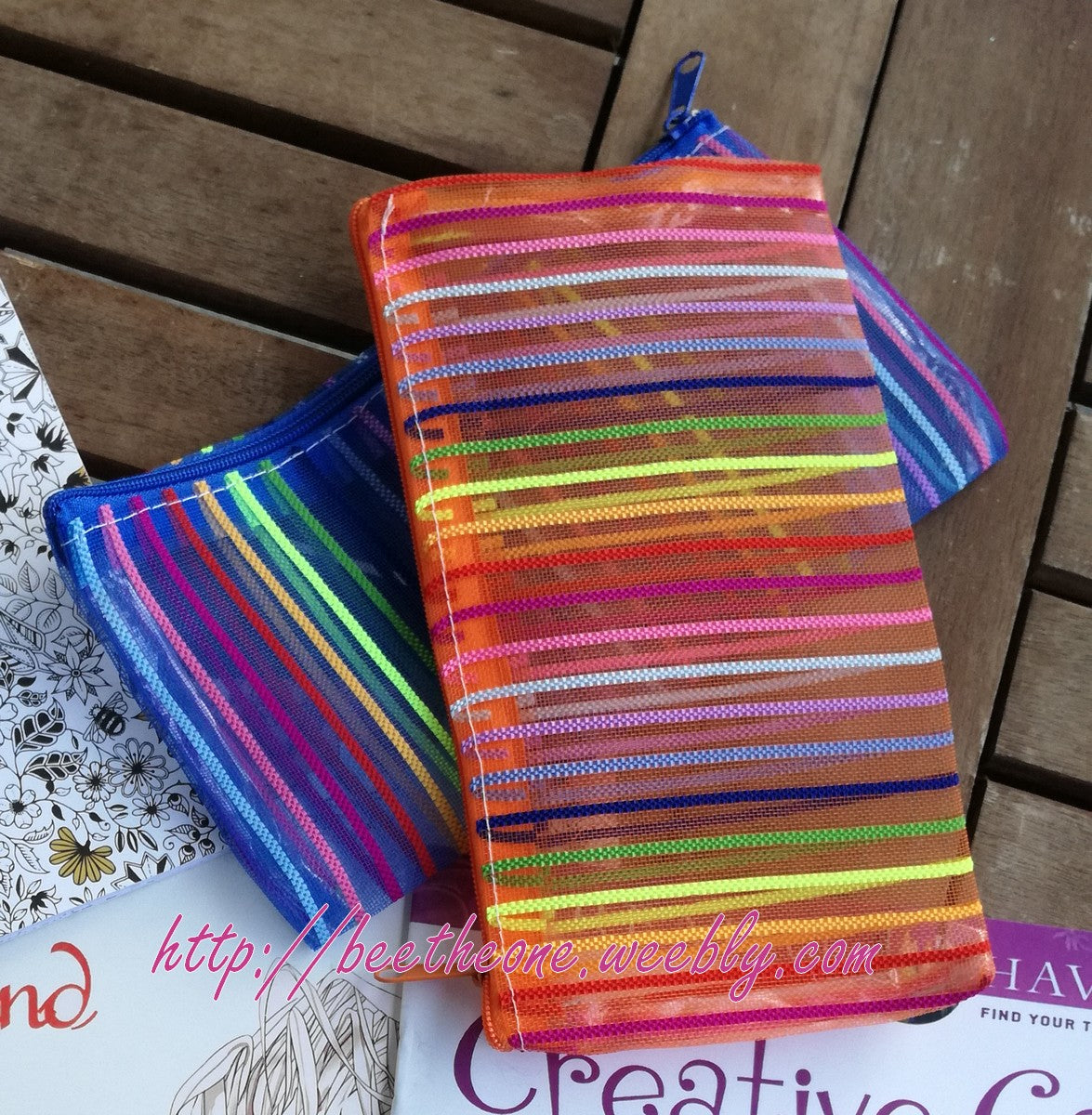 Trousse de rangement plate en toile - 2 coloris