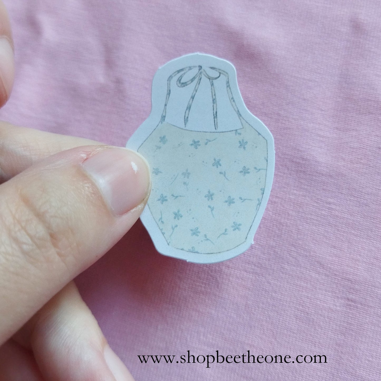 Sticker autocollant "Vêtements d'été" sur papier glacé - 12 modèles