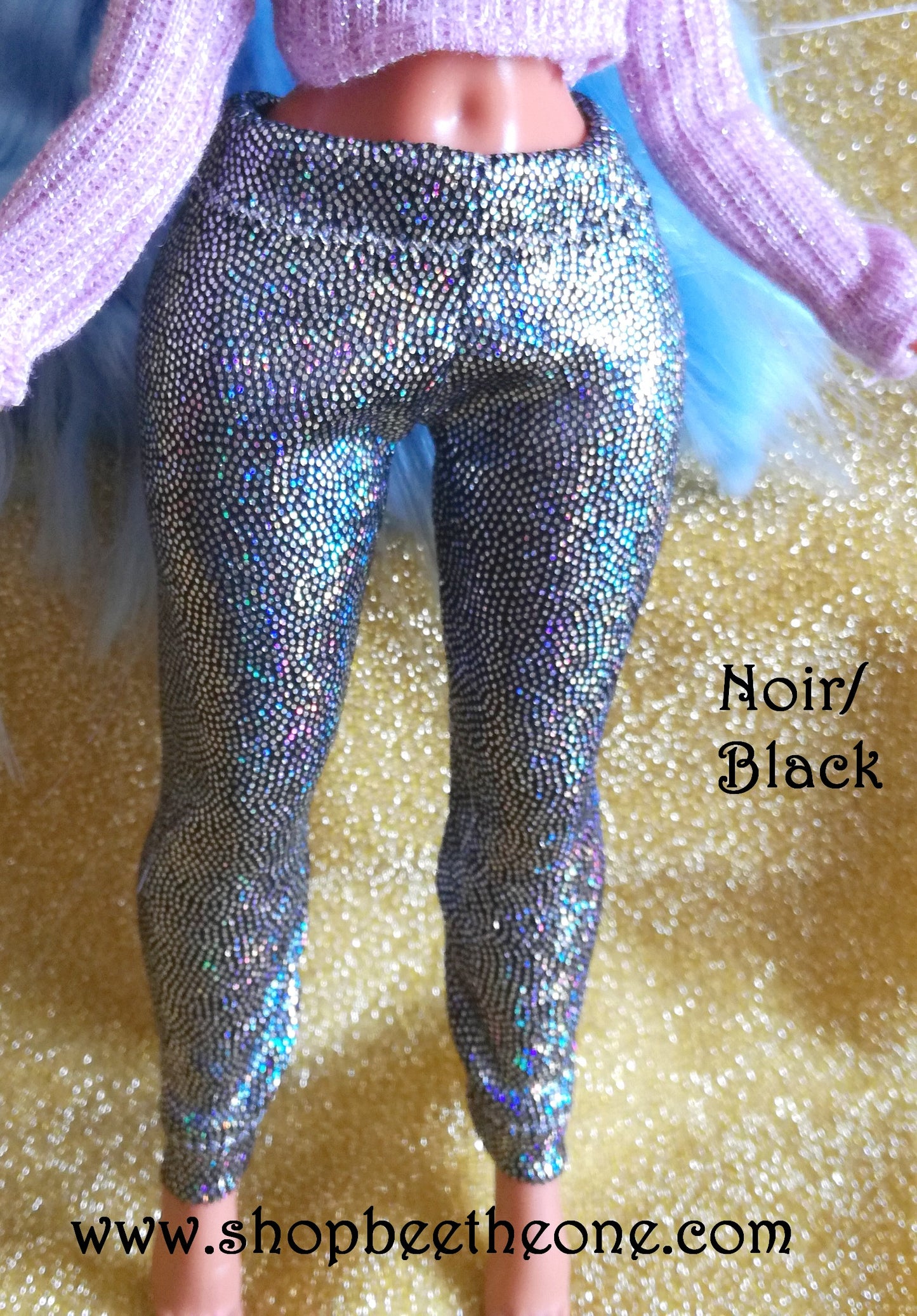 Pantalon collant leggings long imprimé holographique pour poupées LOL Surprise! OMG - 13 coloris - Collection Basics - par Bee the One
