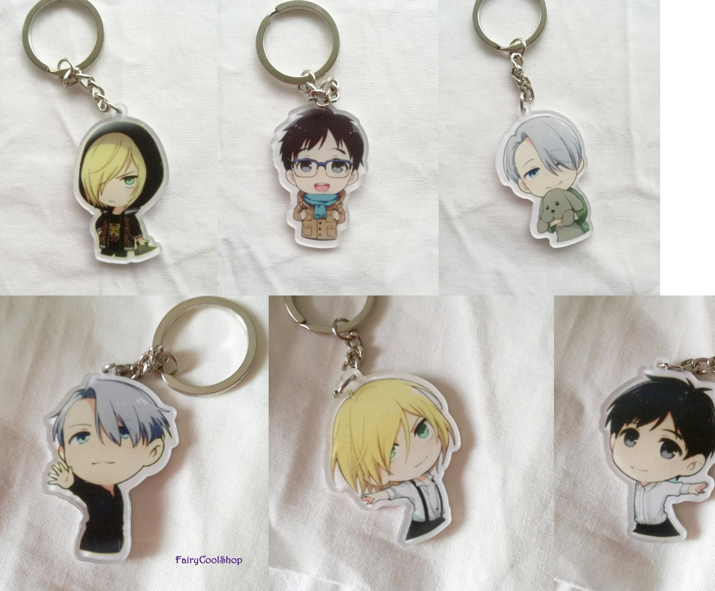 Porte-clé kawaii Personnages Manga on Ice - 6 modèles -