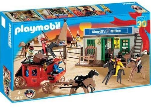 Set Western 30 ans 4431 - Playmobil 2004 - Figurine Klicky Indien tenue rouge