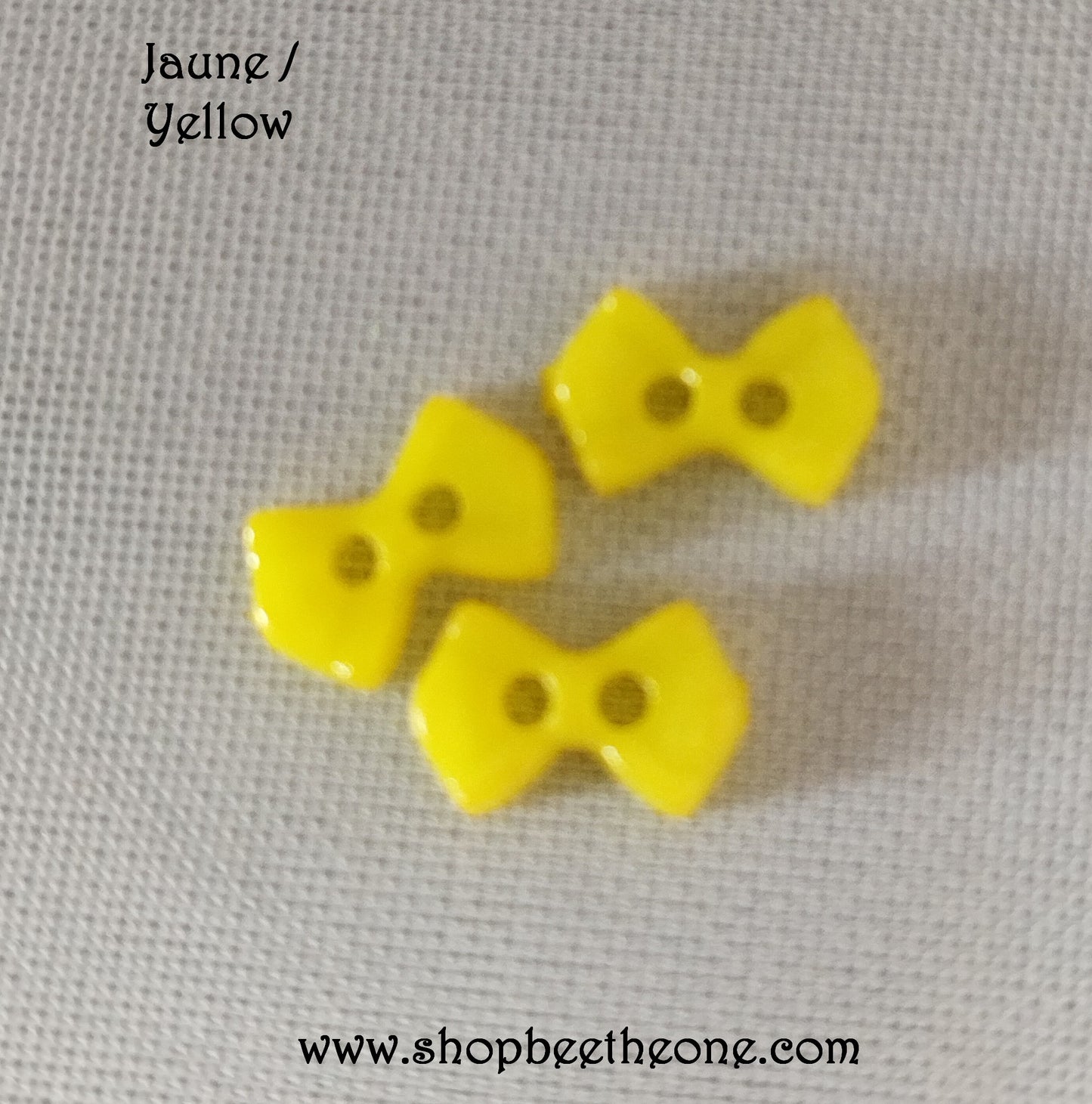 Mini Bouton Noeud en plastique - 9 mm - 12 coloris disponibles