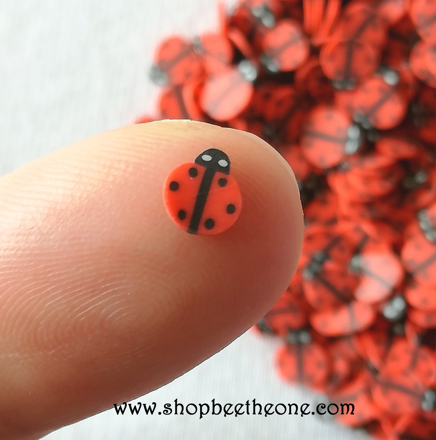 1 g (+/- 75 pièces) de Tranches de Fimo Pâte Polymère - Coccinelle