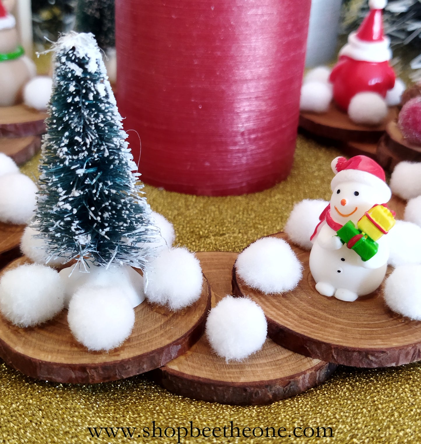 Couronne de Noël décorative pour centre de table