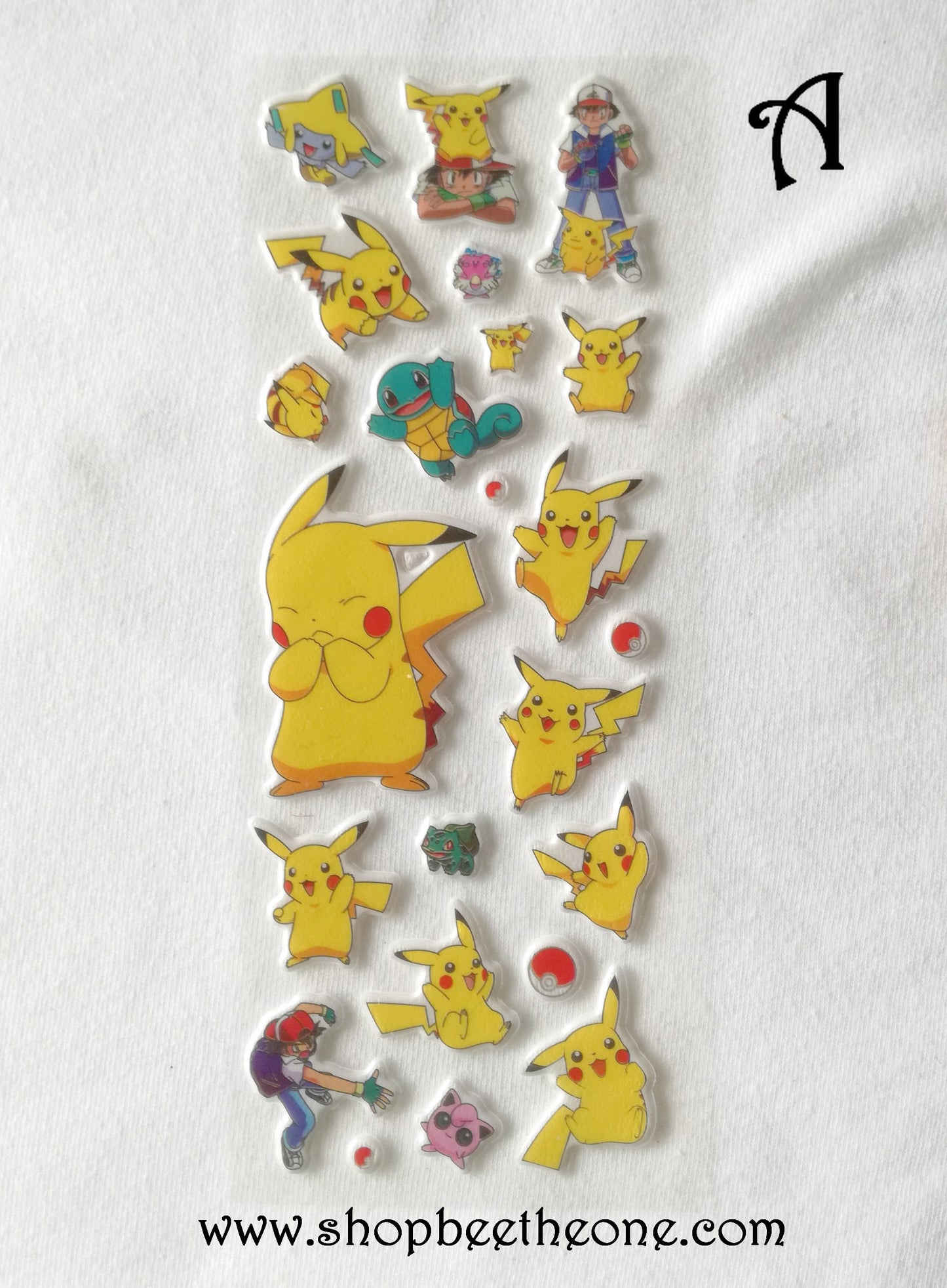 Planche de stickers autocollants Monstre jeu vidéo en relief - 5 modèles