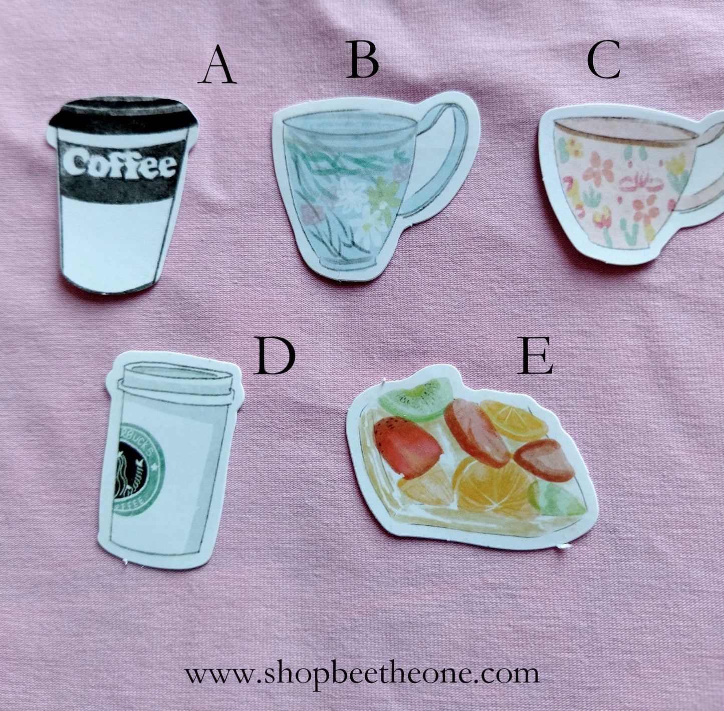 Sticker autocollant "Coffee Time!" sur papier glacé - 5 modèles