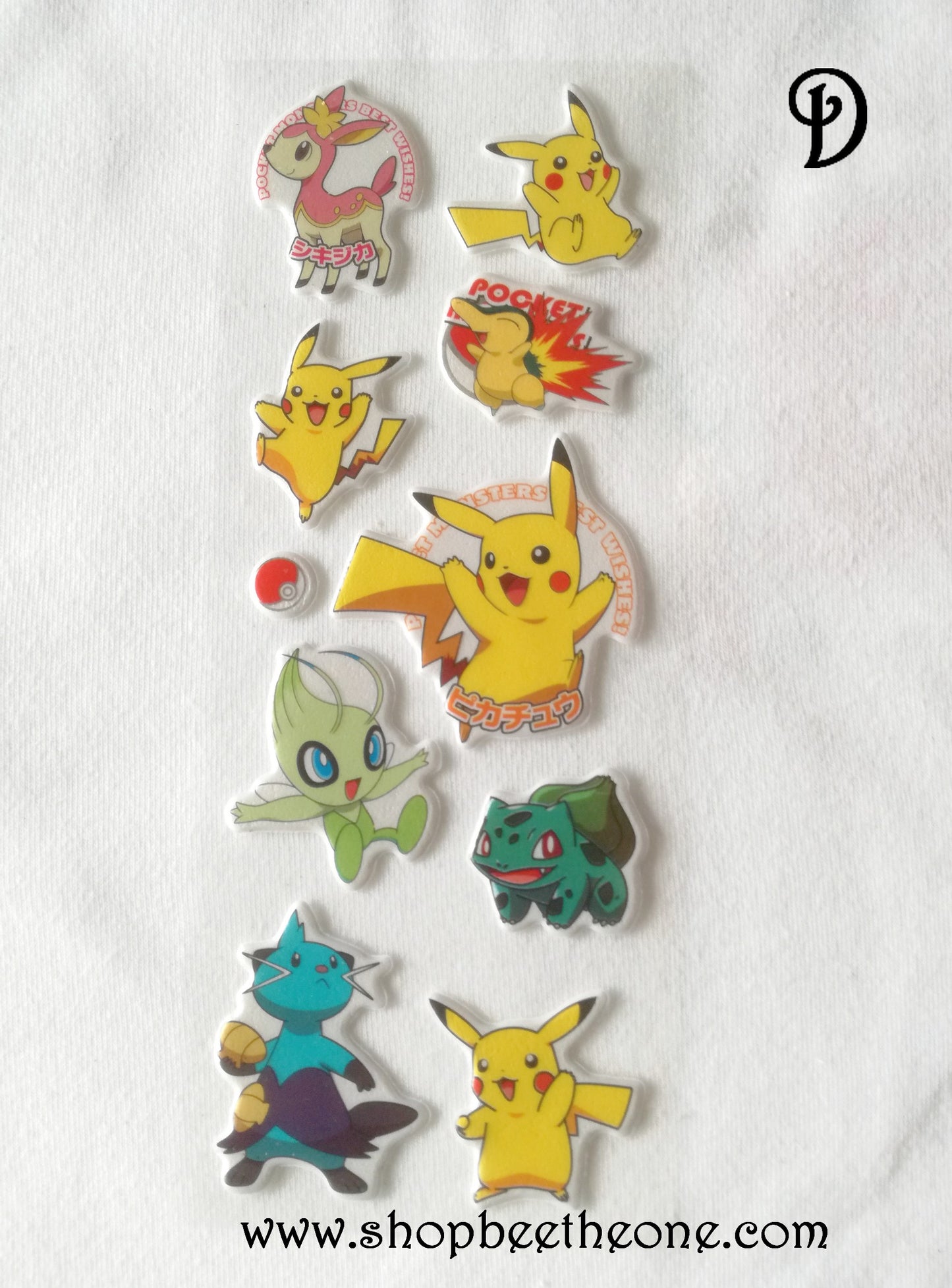 Planche de stickers autocollants Monstre jeu vidéo en relief - 5 modèles