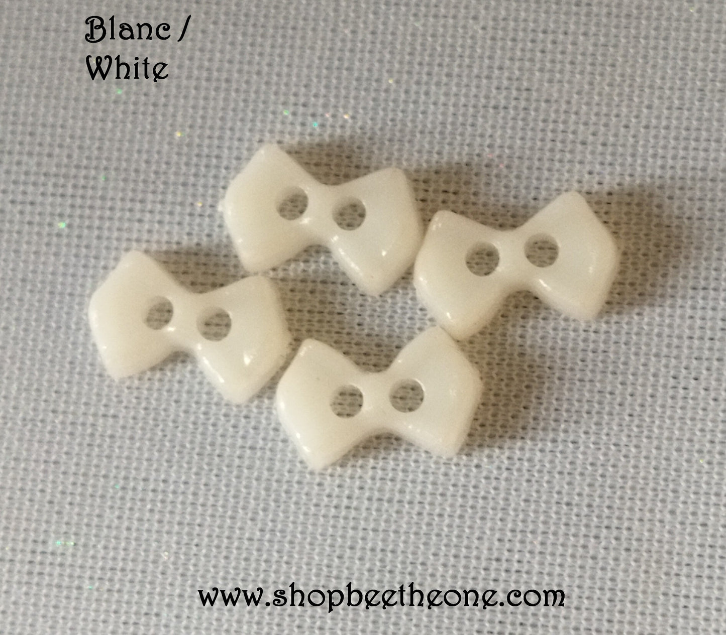 Mini Bouton Noeud en plastique - 9 mm - 12 coloris disponibles