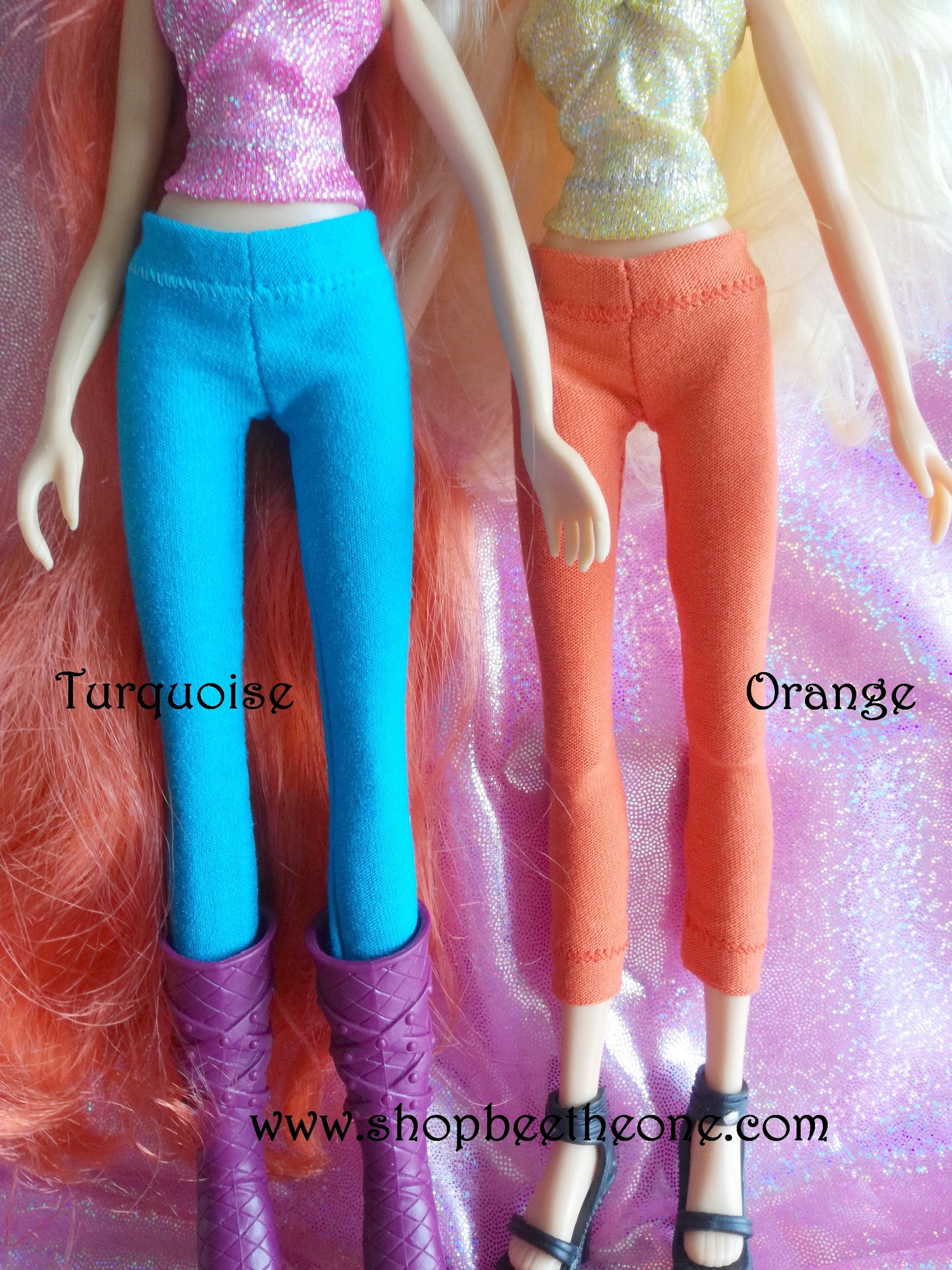 Pantalon collant leggings 7/8 pour poupées Winx Club (Witty Toys/Jakks Pacific et Mattel) - 9 coloris - Collection Basics - Marque Zambara