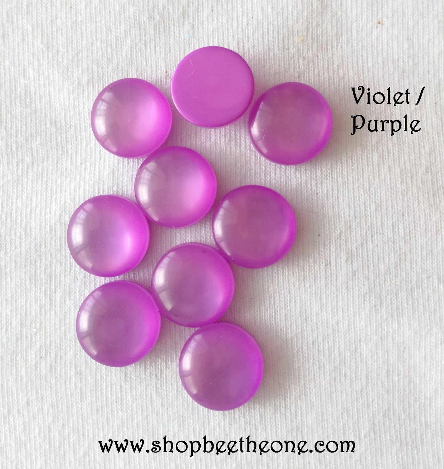 Cabochon rond oeil de chat à dos plat - 12 mm - 14 coloris