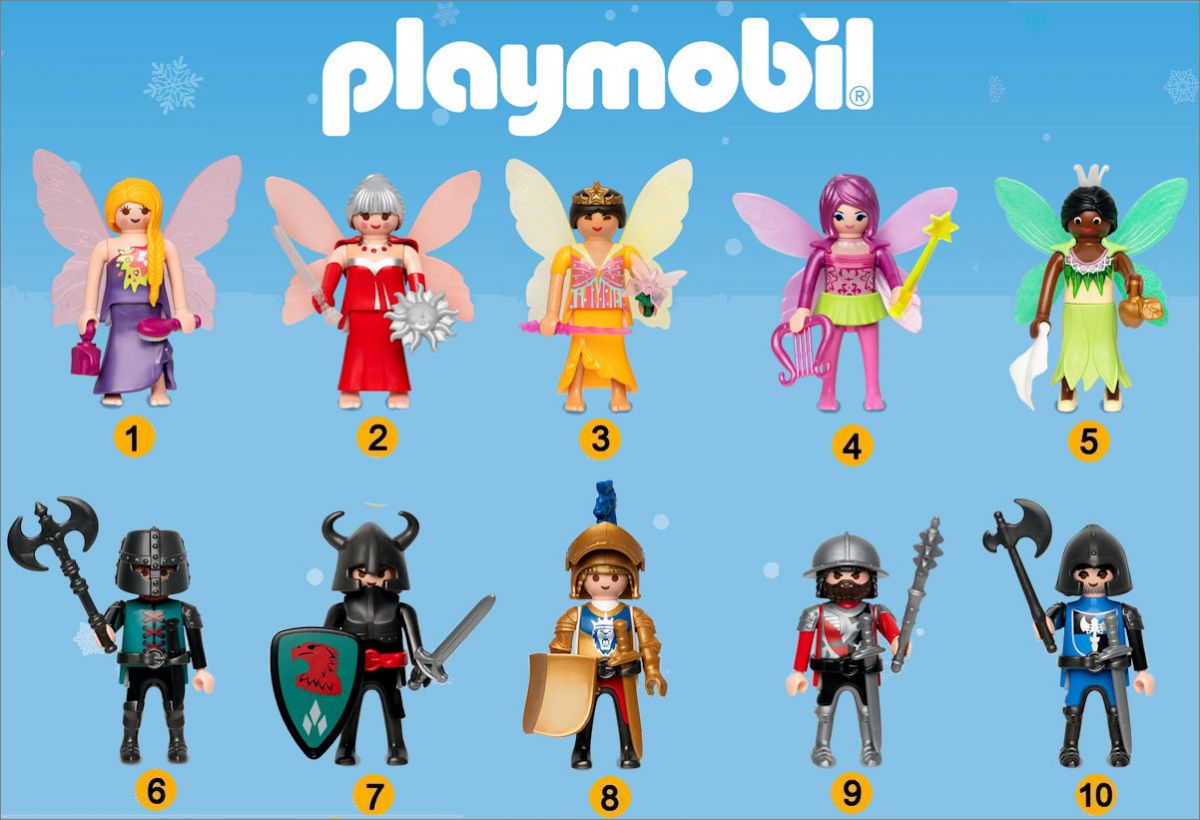 Collection Fées et Chevaliers - Playmobil/Quick 2015 - Figurine Klicky Fée verte et Fée rouge