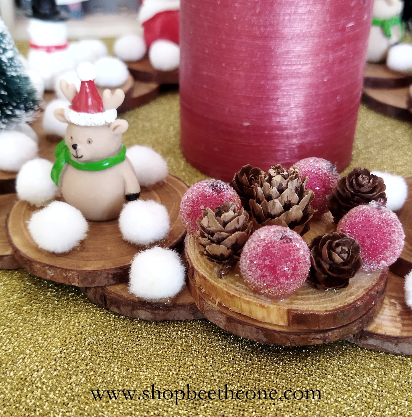 Couronne de Noël décorative pour centre de table