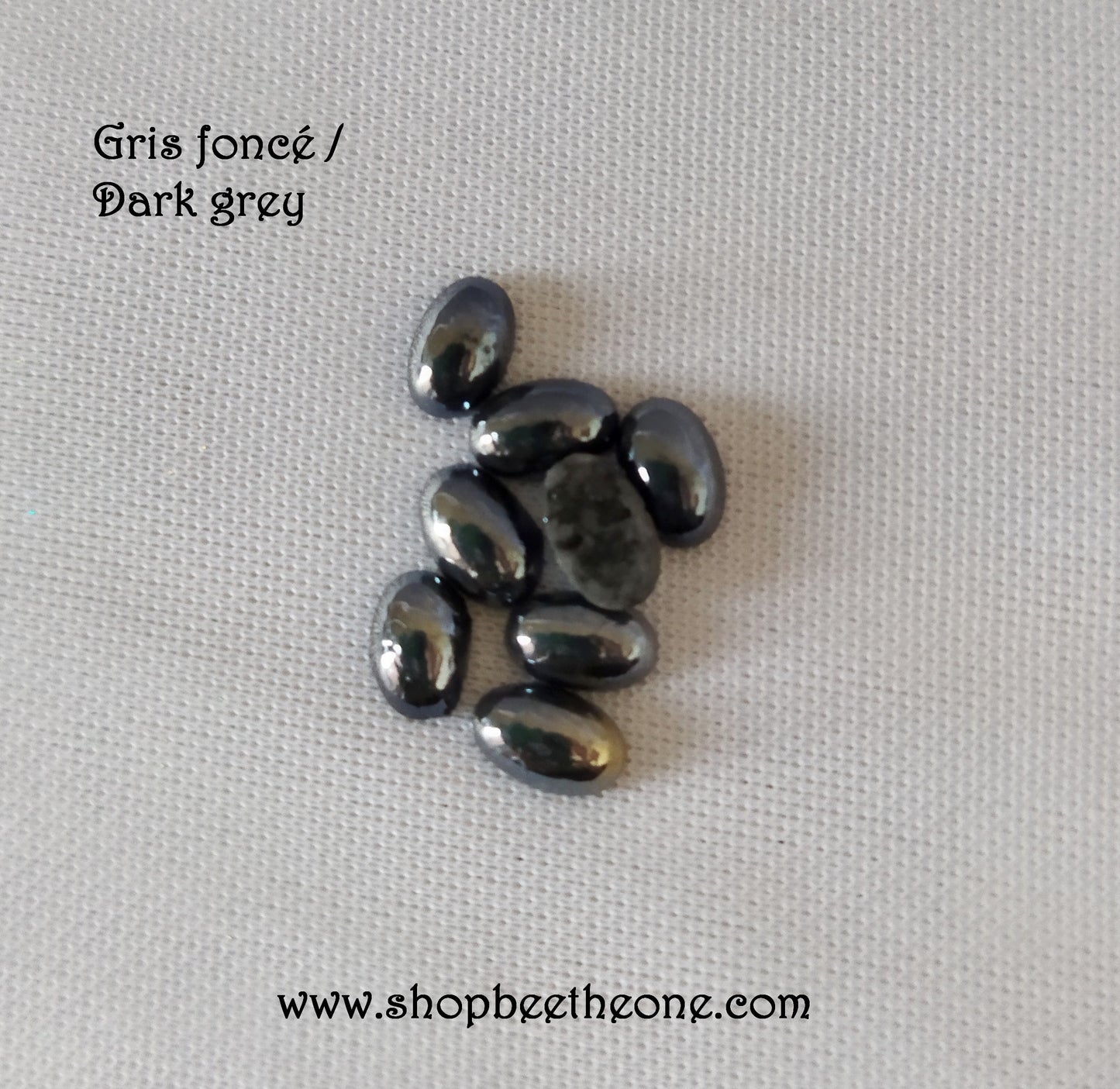 Cabochon strass demi-perle ovale à coller - 6 x 4 mm - 11 coloris