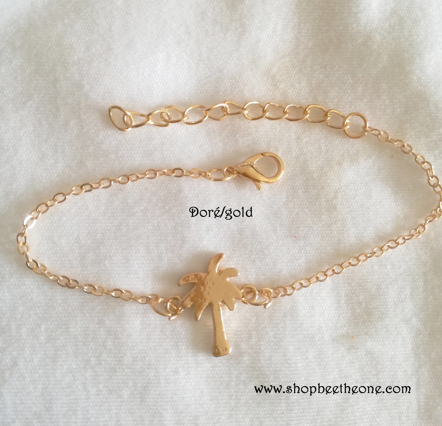 Bracelet minimaliste Palmier - doré, argenté ou or rose