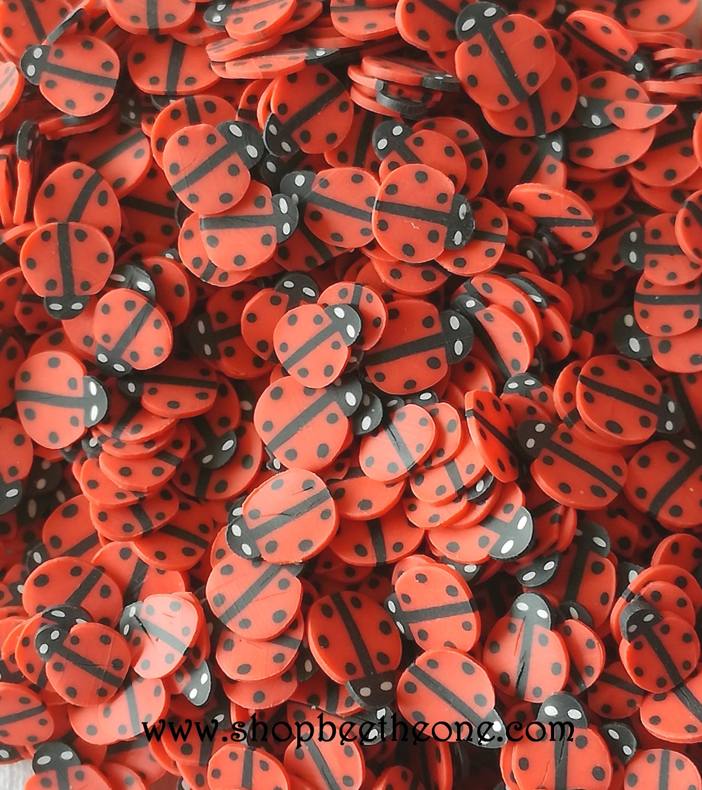 1 g (+/- 75 pièces) de Tranches de Fimo Pâte Polymère - Coccinelle