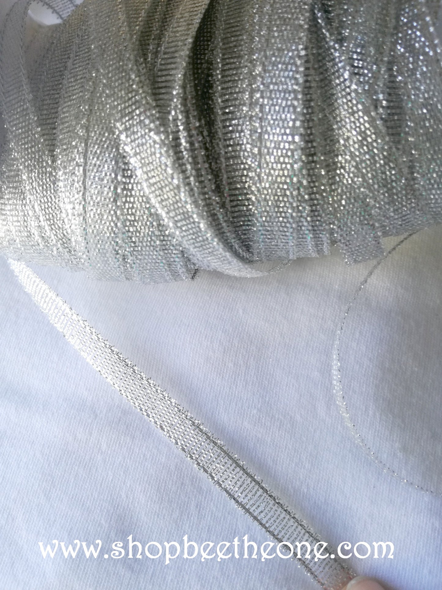 Ruban fantaisie organza bicolore brillant- 7,5 mm x 1 m - 4 coloris