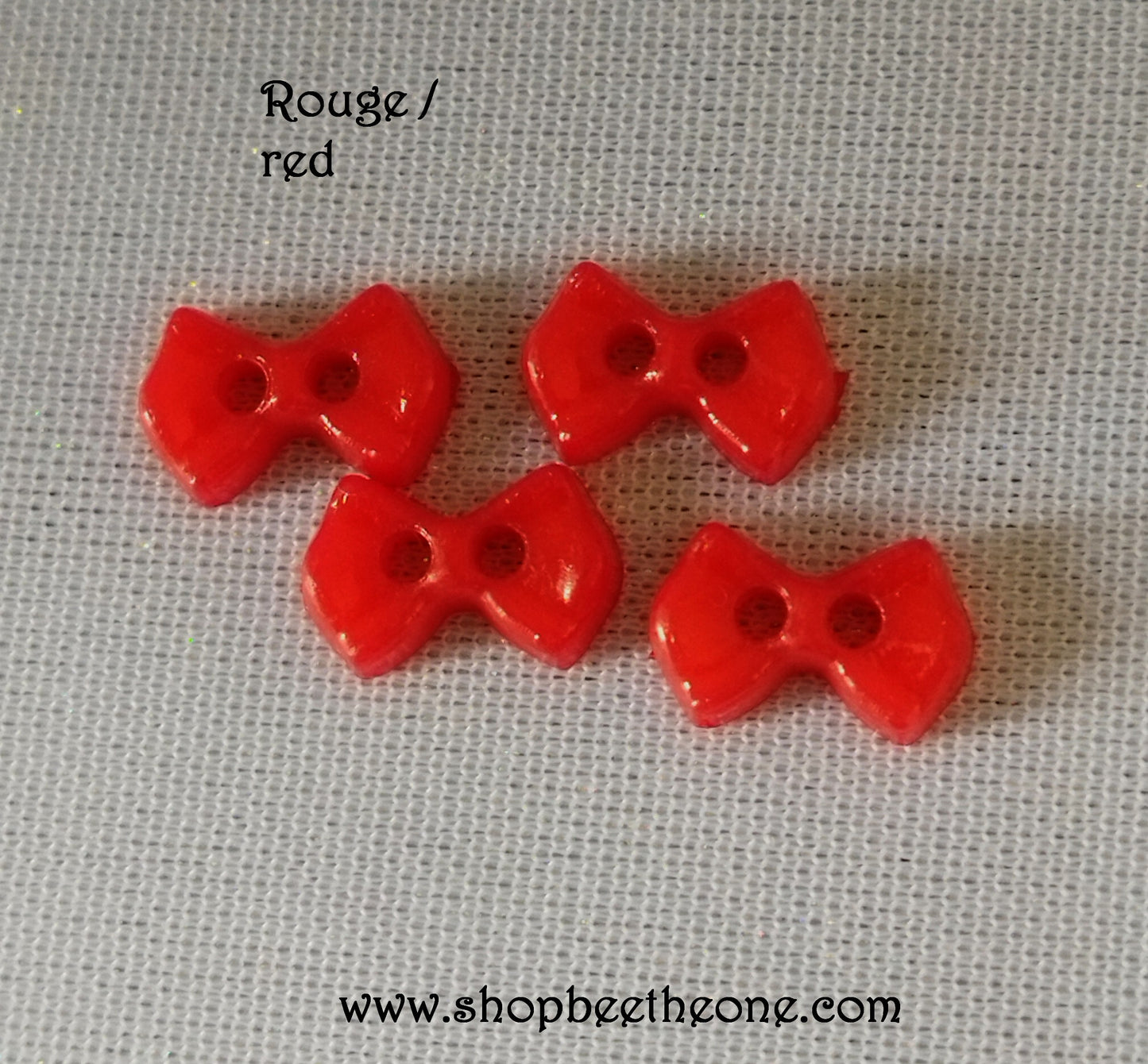 Mini Bouton Noeud en plastique - 9 mm - 12 coloris disponibles