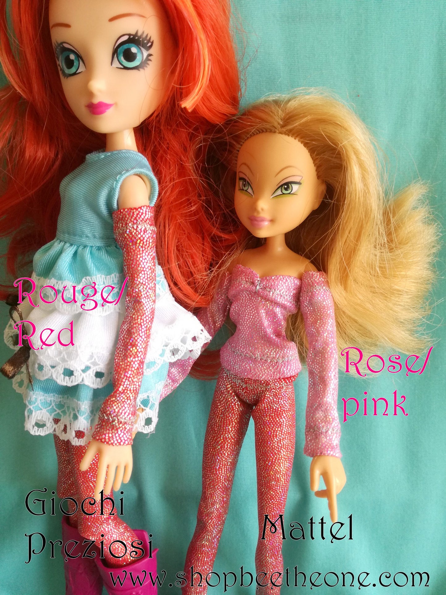 Paire de Manches longues imprimé holographique pour poupées Winx Club (Smoby/Jakks Pacific, Giochi Preziosi et Mattel) - 2 coloris - Collection Basics - Marque Zambara