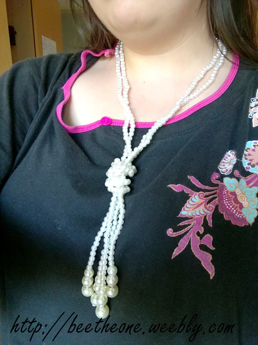 Collier sautoir en perles