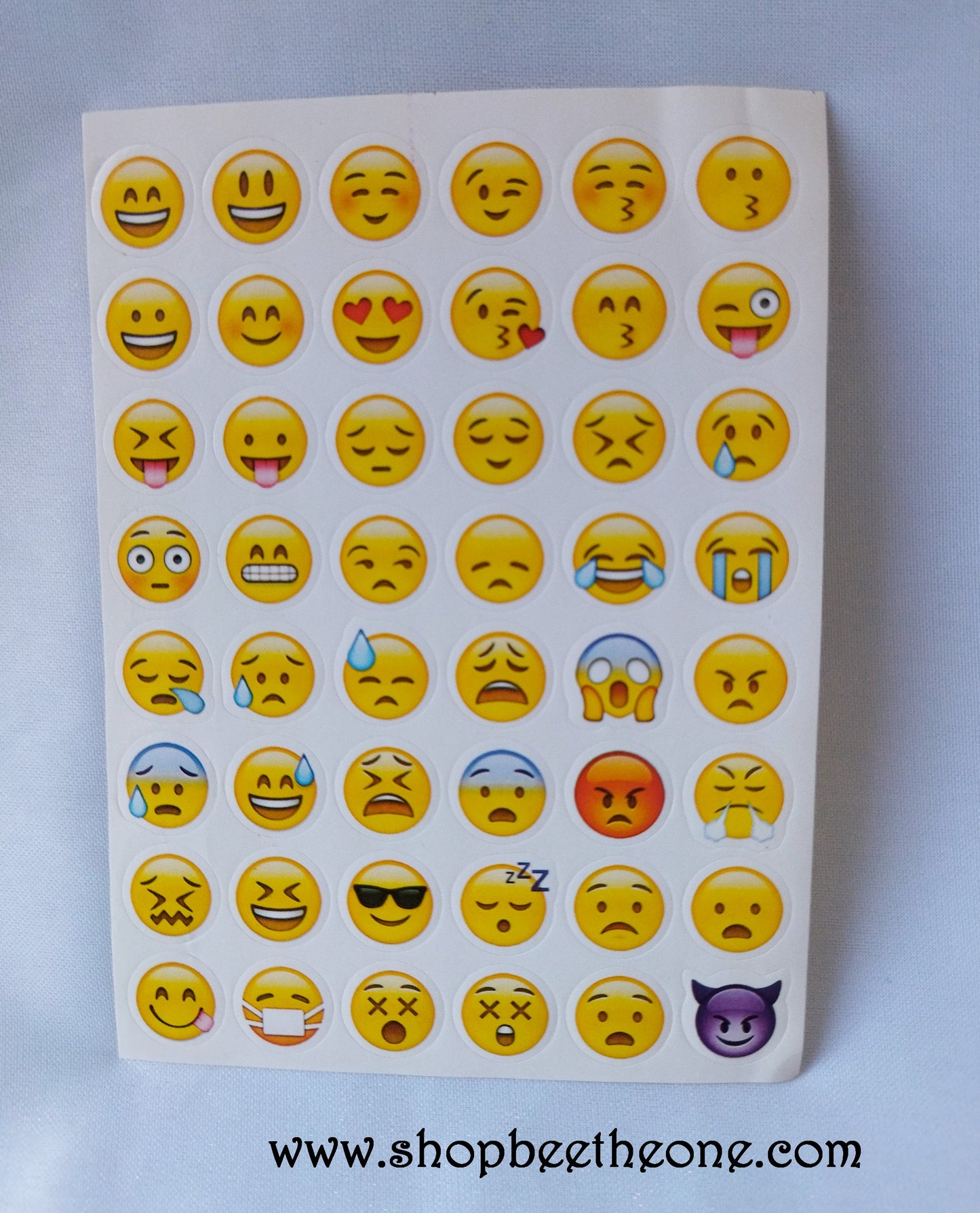 Planche de stickers autocollants prédécoupés Emoticônes
