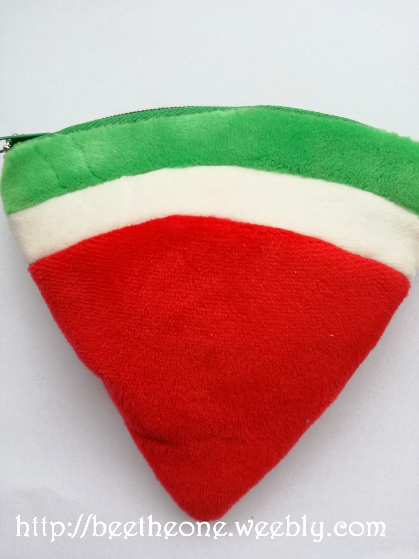 Porte-monnaie kawaii Tranche de Pastèque ou Melon en peluche - rouge, rose, jaune ou vert