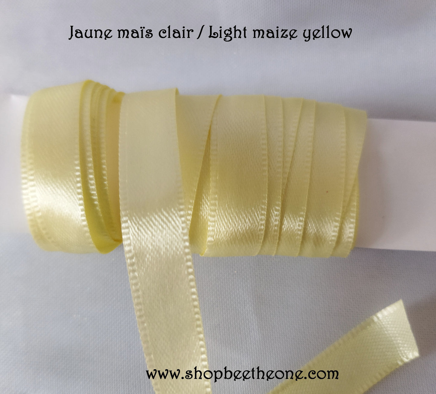 Ruban de satin - 10 mm x 1 m - 11 coloris - simple face