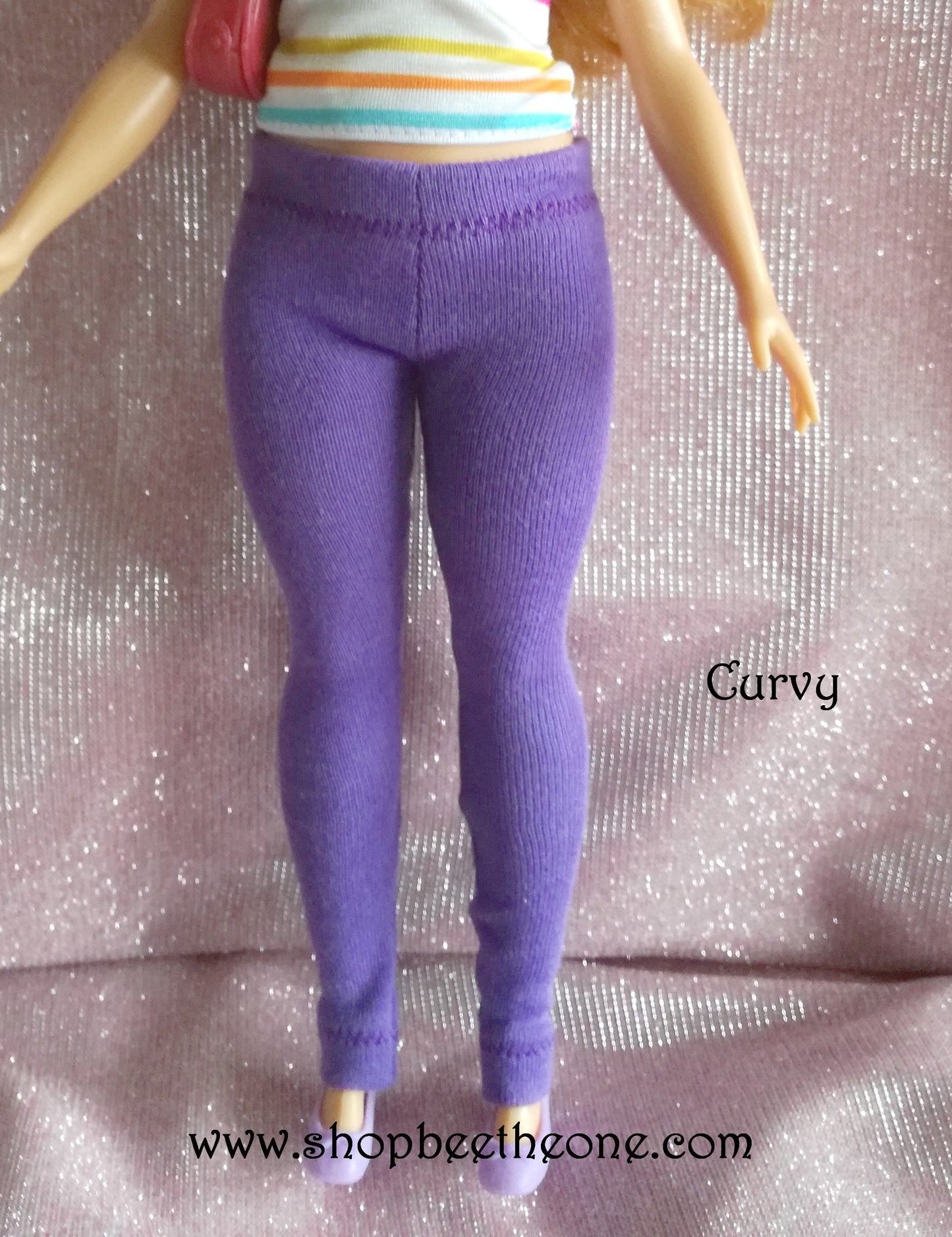 Pantalon collant leggings long pour poupées Barbie - 11 couleurs - 4 tailles - Collection Basics - par Bee the One