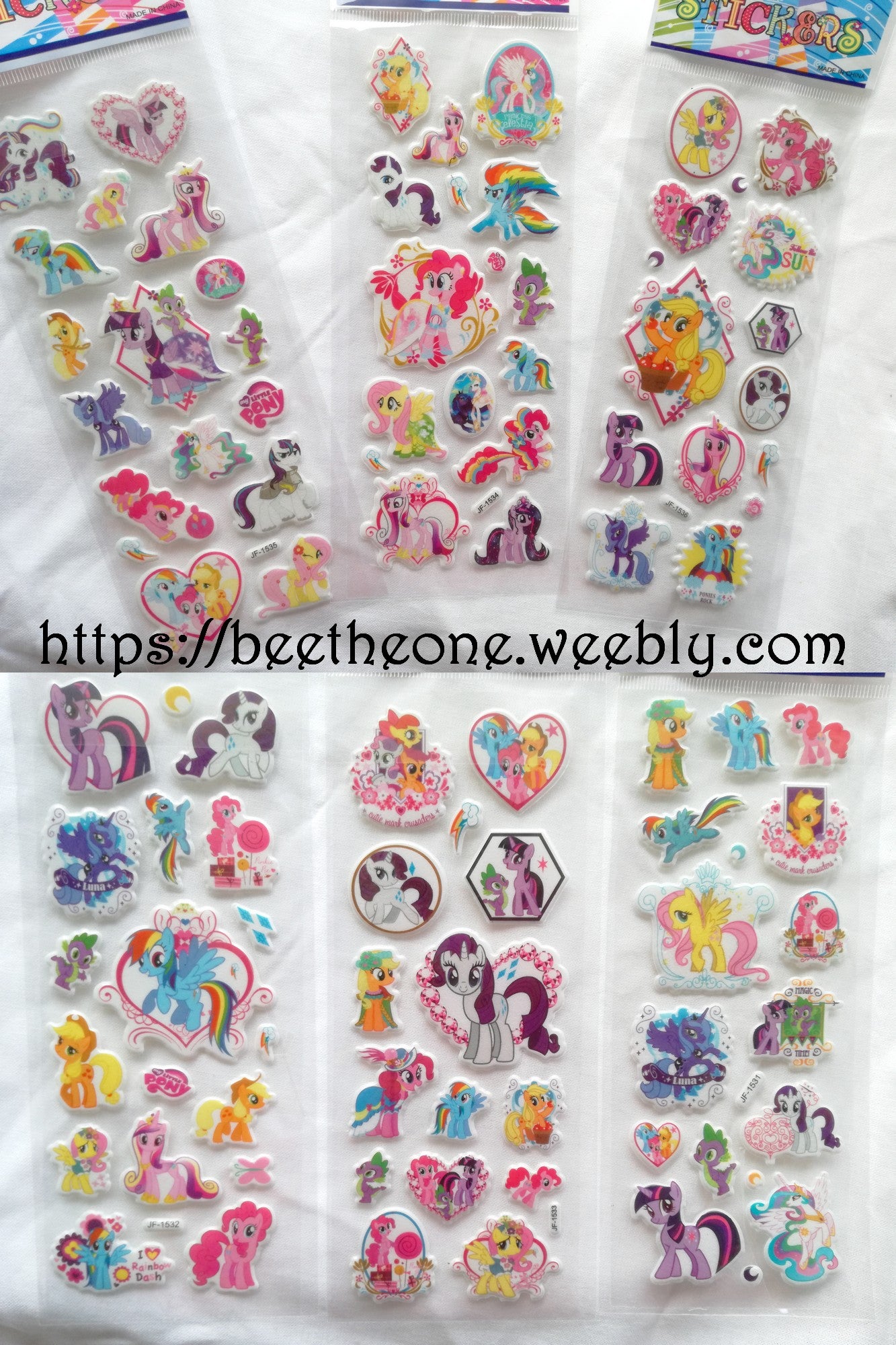 Planche de stickers Poneys - 6 modèles