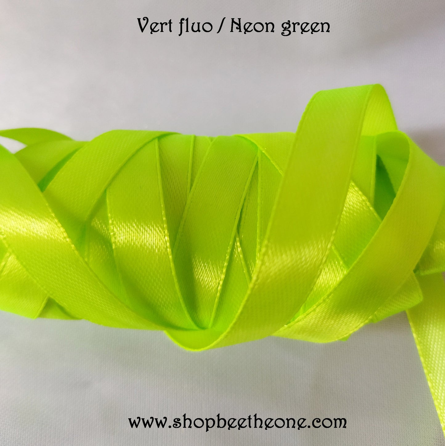 Ruban de satin - 10 mm x 1 m - 11 coloris - simple face