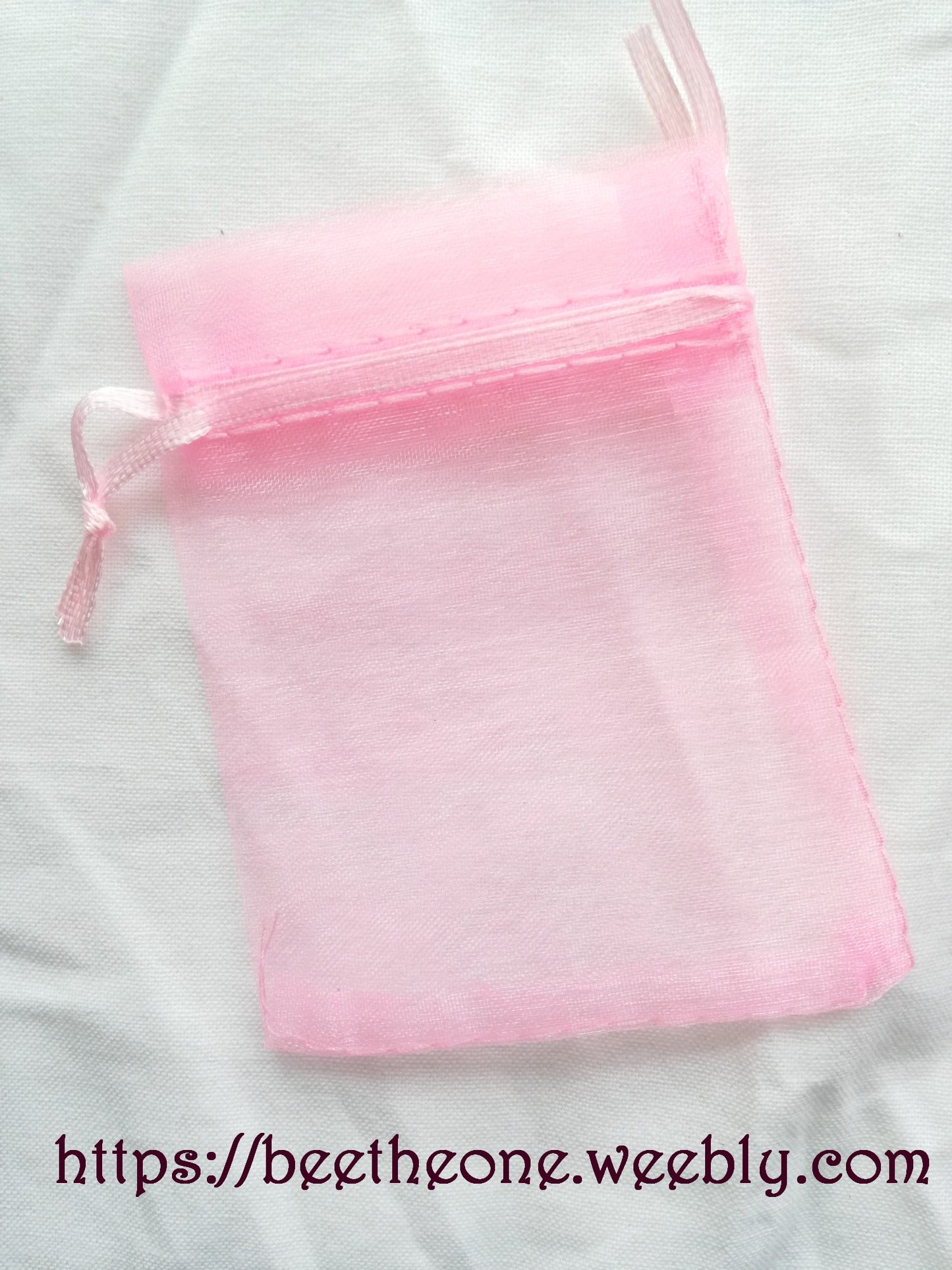 Sachet Organza pour petits cadeaux, rangements... - 7 x 9 cm - rose clair