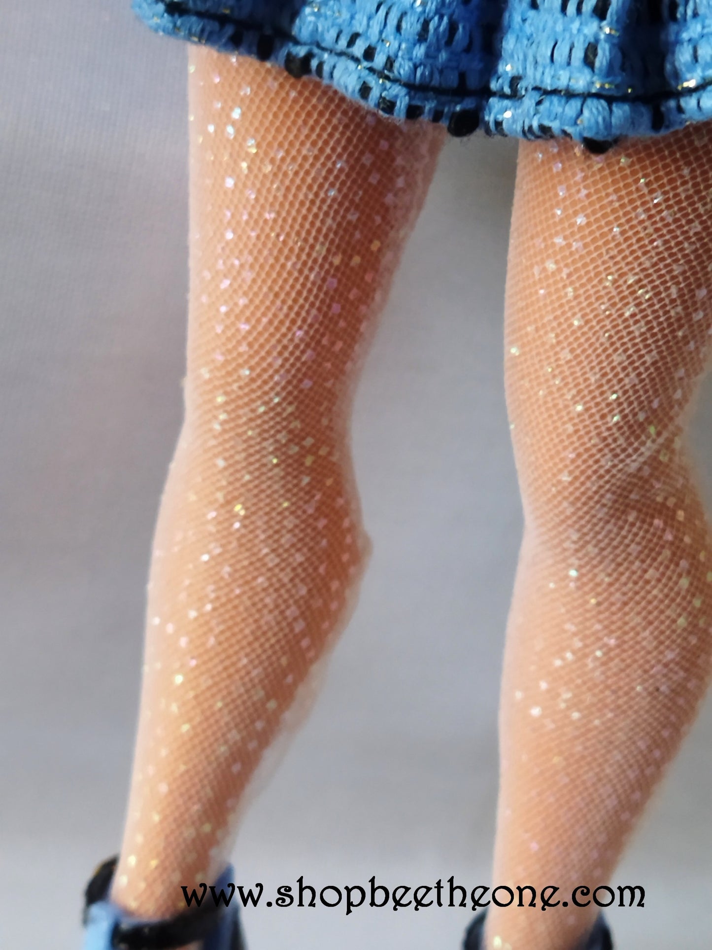 Collant en maille à paillettes holographique pour poupées L.O.L Surprise! O.M.G - Blanc - Collection Basics - par Bee the One