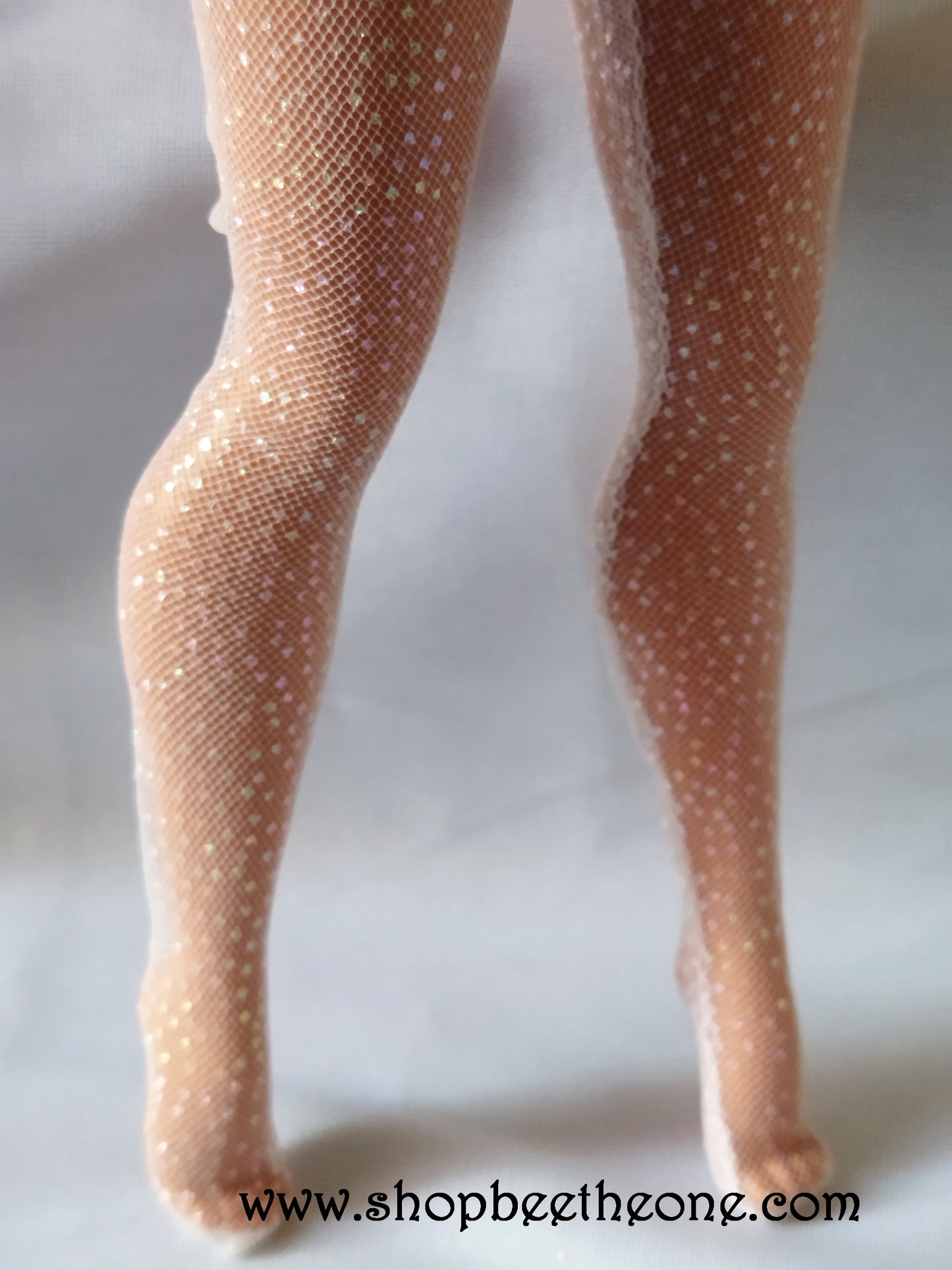 Collant en maille à paillettes holographique pour poupées L.O.L Surprise! O.M.G - Blanc - Collection Basics - par Bee the One