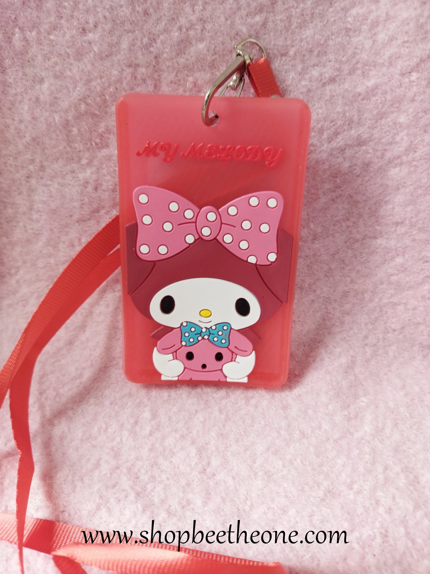 Porte-badges Lapin blanc et nounours en silicone