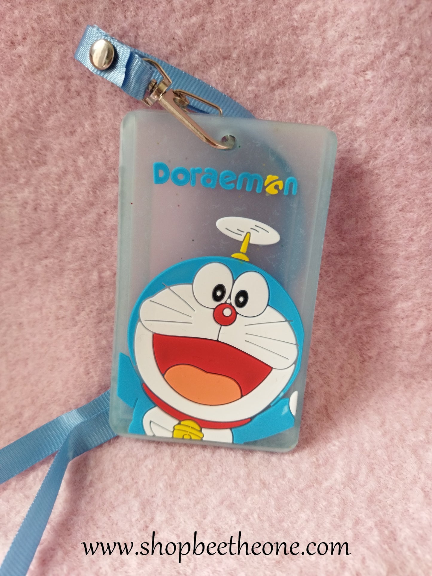 Porte-badges Monstre bleu en silicone