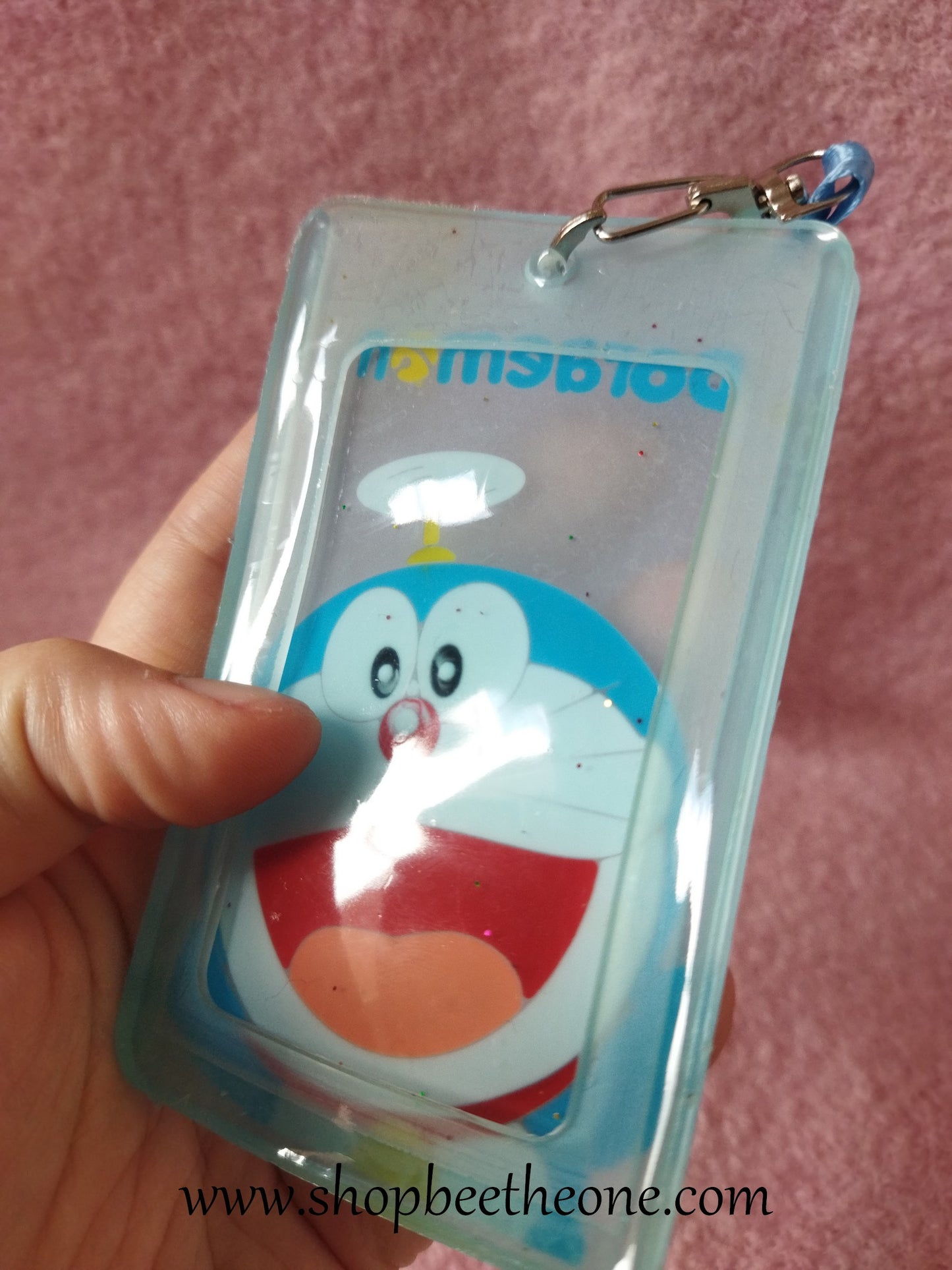 Porte-badges Monstre bleu en silicone