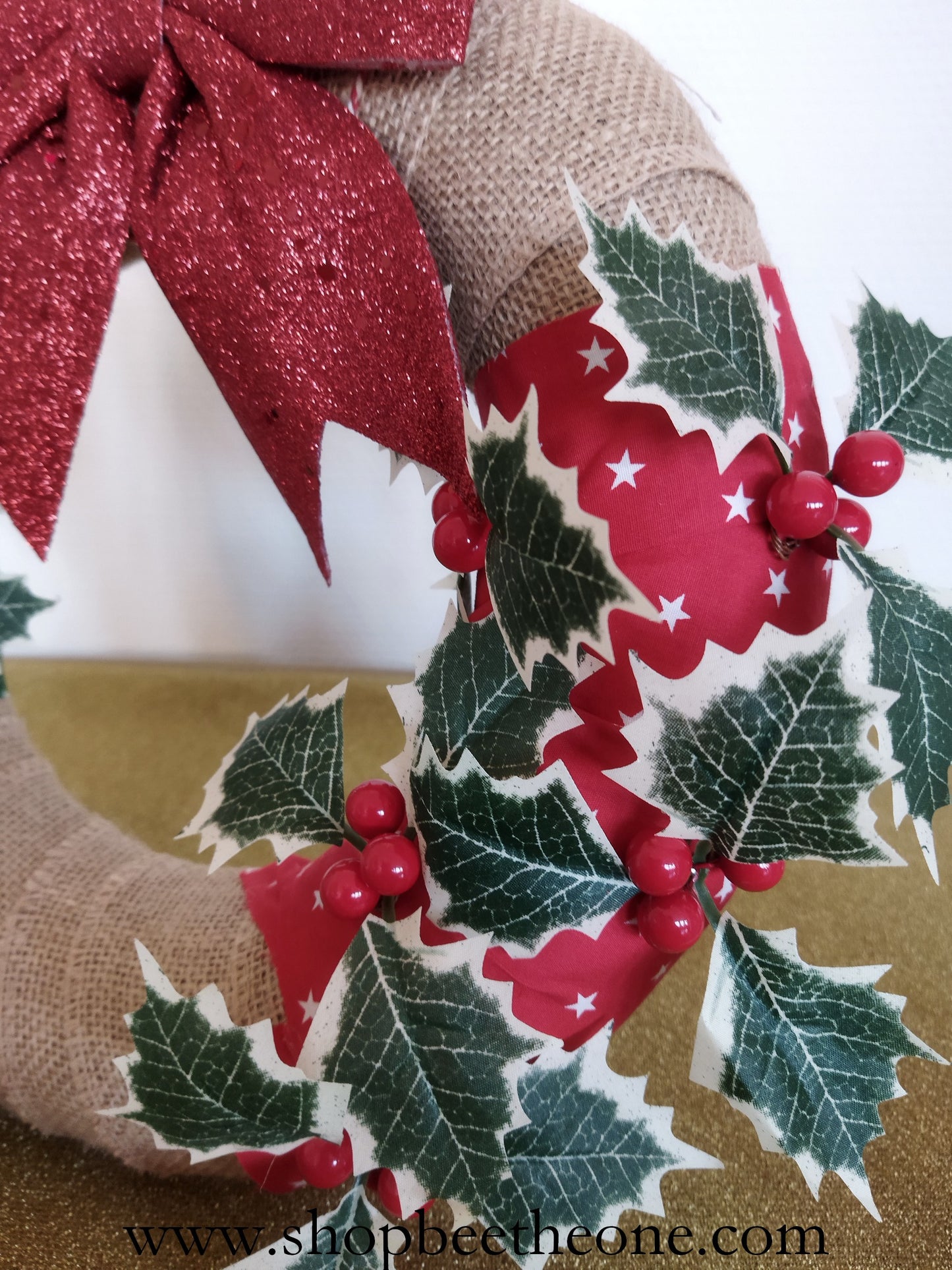 Couronne de Noël décorative à suspendre "Noël nature"