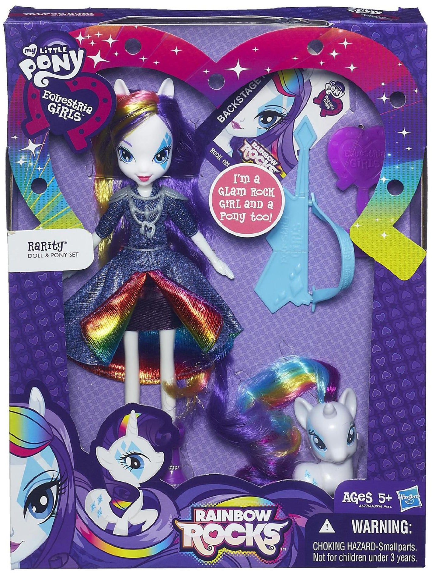 Rarity Rainbow Rocks - Set poupée + poney - Hasbro - 2014 - Chaussures