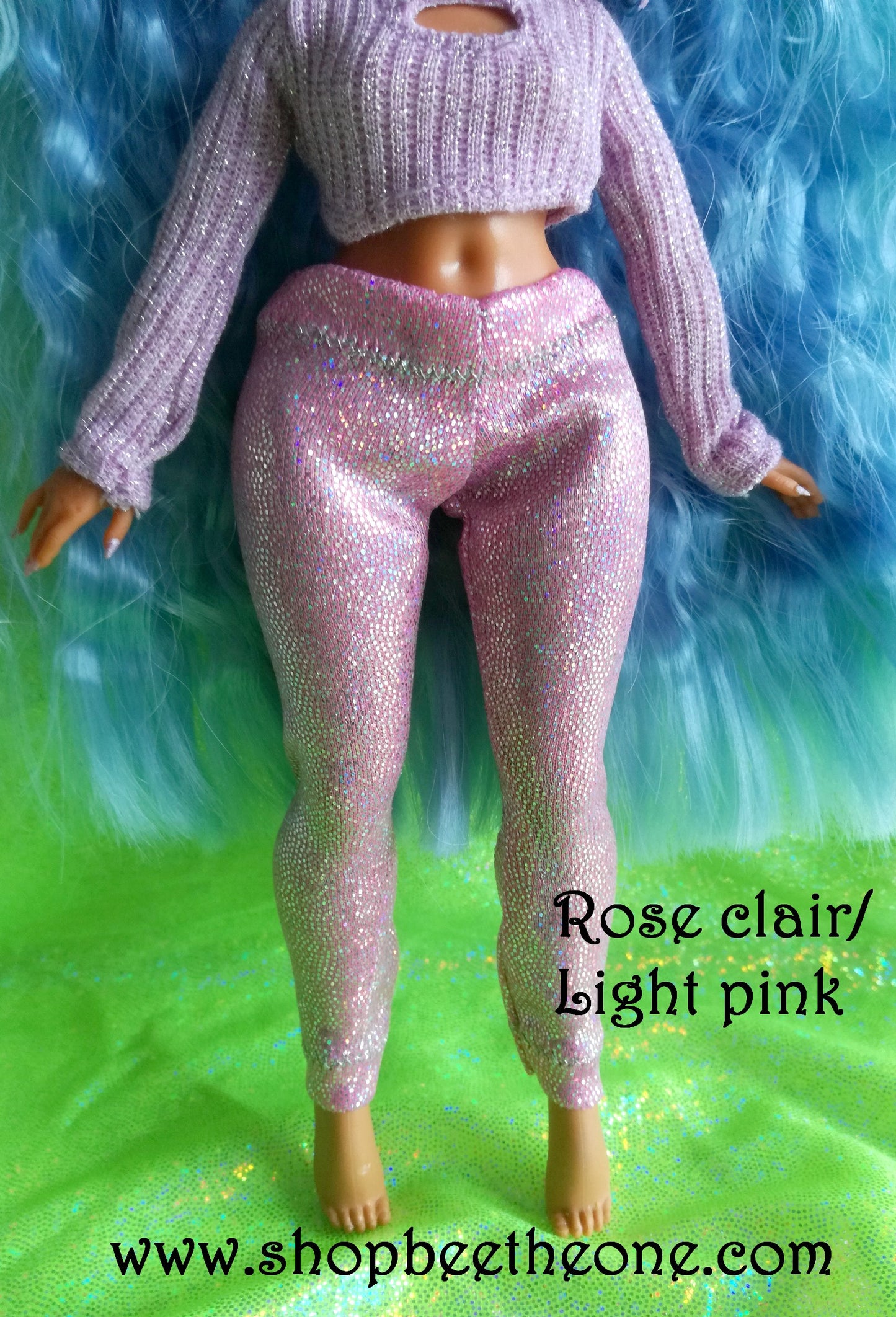 Pantalon collant leggings long imprimé holographique pour poupées LOL Surprise! OMG - 13 coloris - Collection Basics - par Bee the One