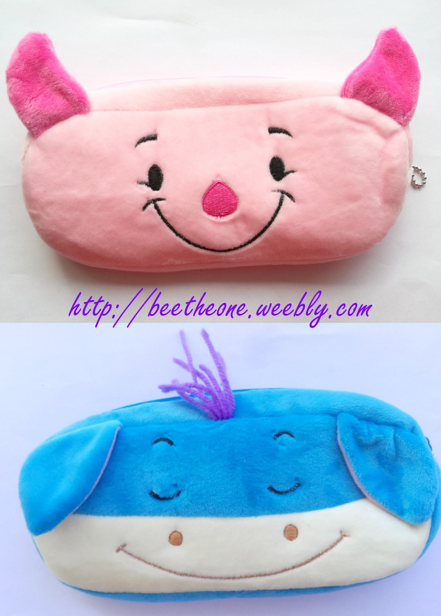 Trousse kawaii Cochonnet ou Bourriquet en peluche