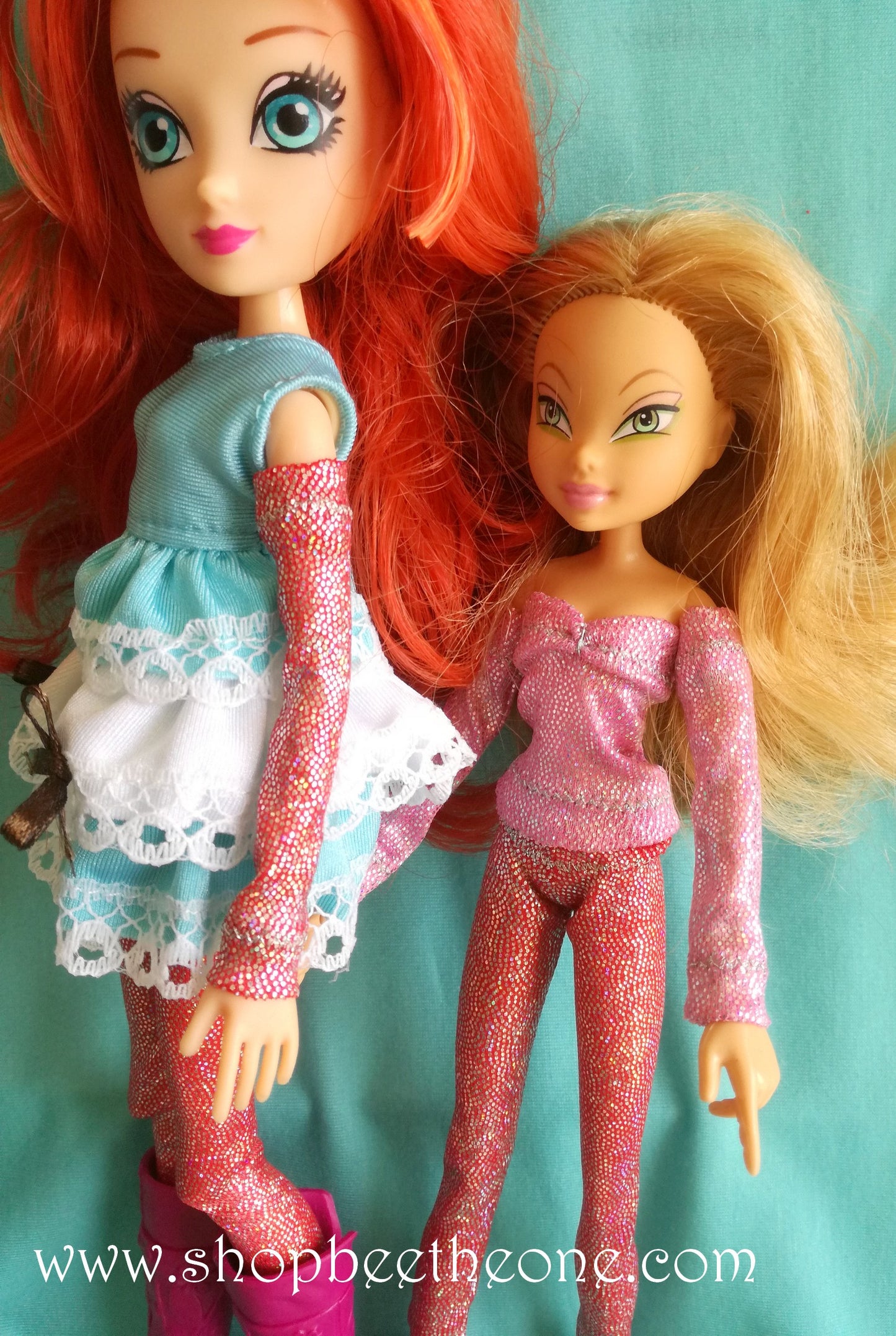 Paire de Manches longues imprimé holographique pour poupées Winx Club (Smoby/Jakks Pacific, Giochi Preziosi et Mattel) - 2 coloris - Collection Basics - Marque Zambara