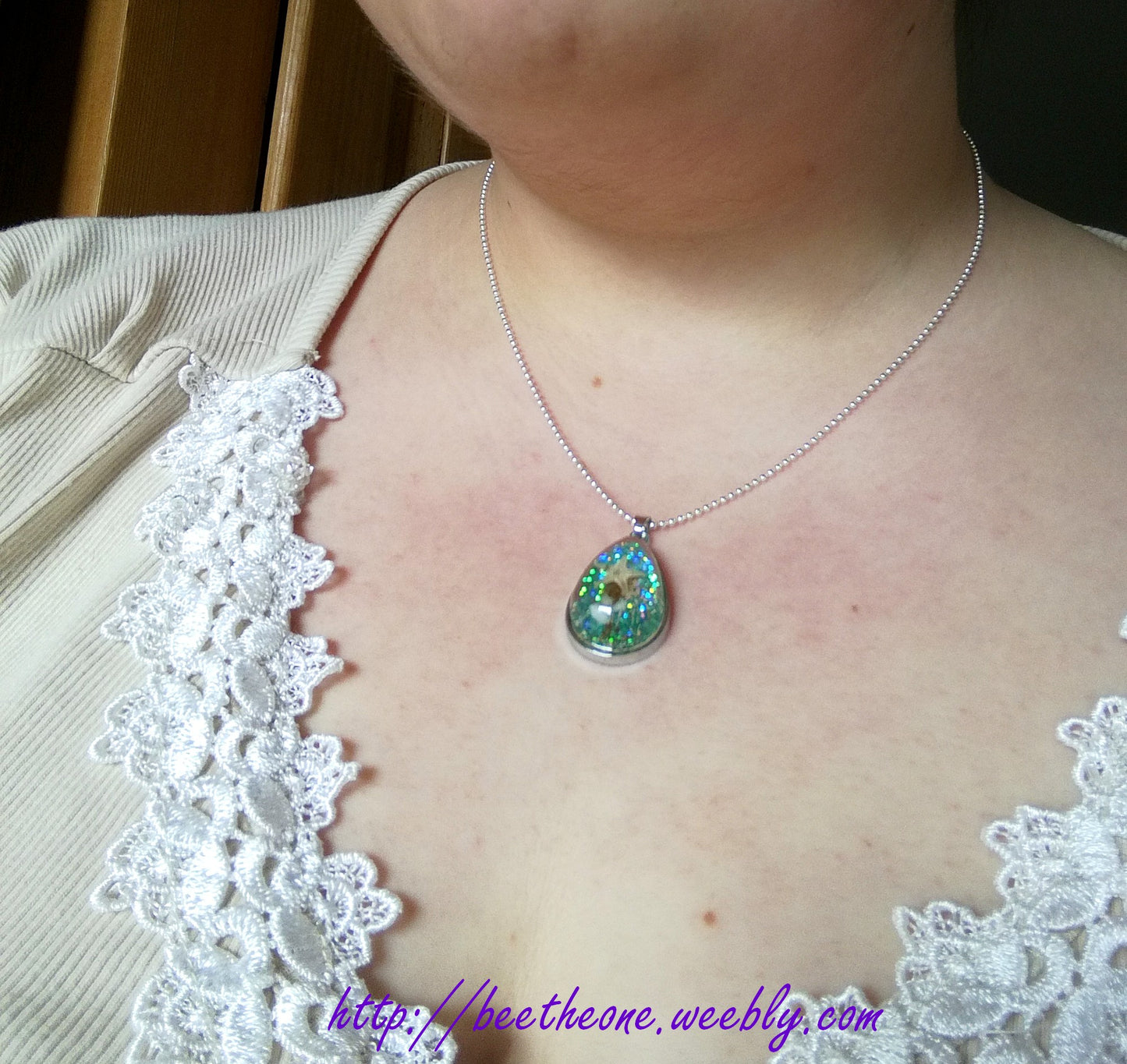 Collier pendentif Goutte Etoile de mer