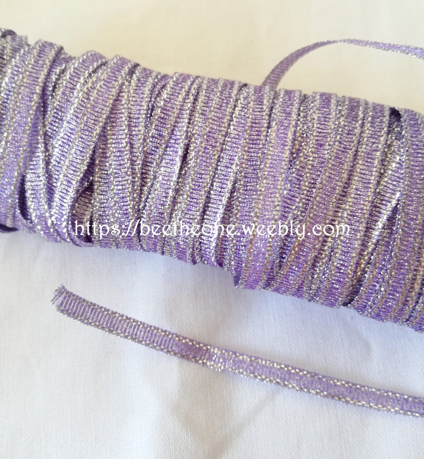 Ruban fantaisie organza bicolore brillant - 4 mm x 1 m - 4 coloris