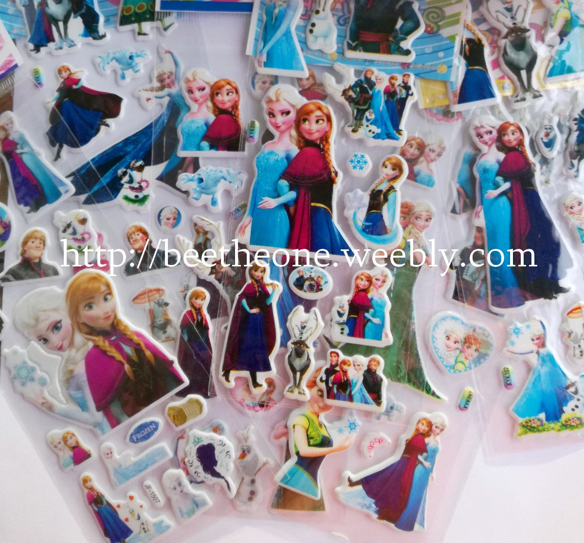 Planche de stickers La Reine des Neiges / Une Fête Givrée - 5 modèles