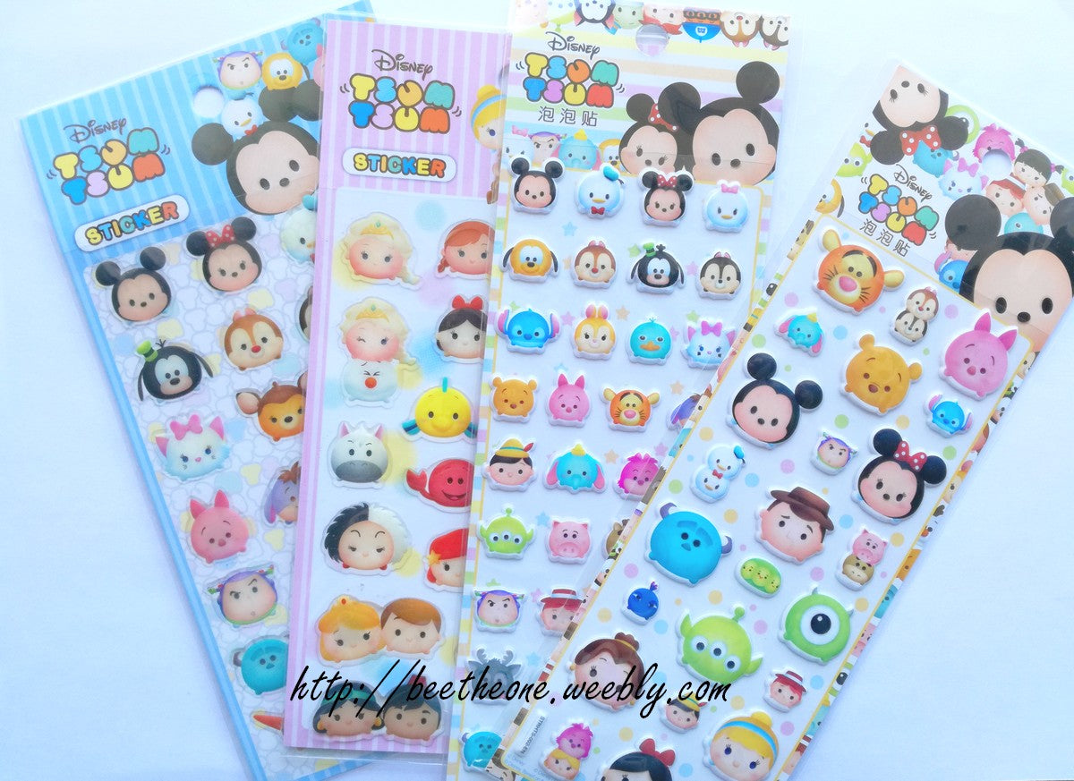 Planche de stickers Peluches kawaii - 4 modèles