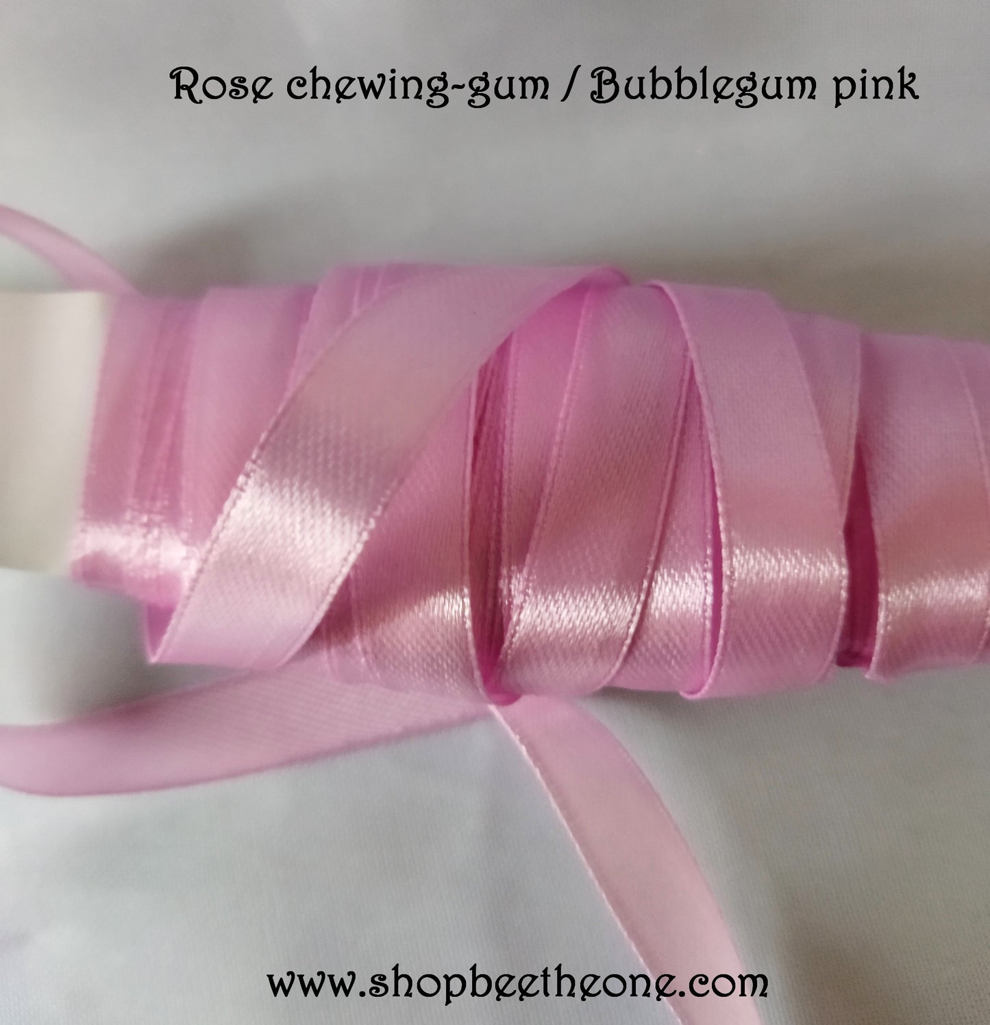Ruban de satin - 10 mm x 1 m - 11 coloris - simple face
